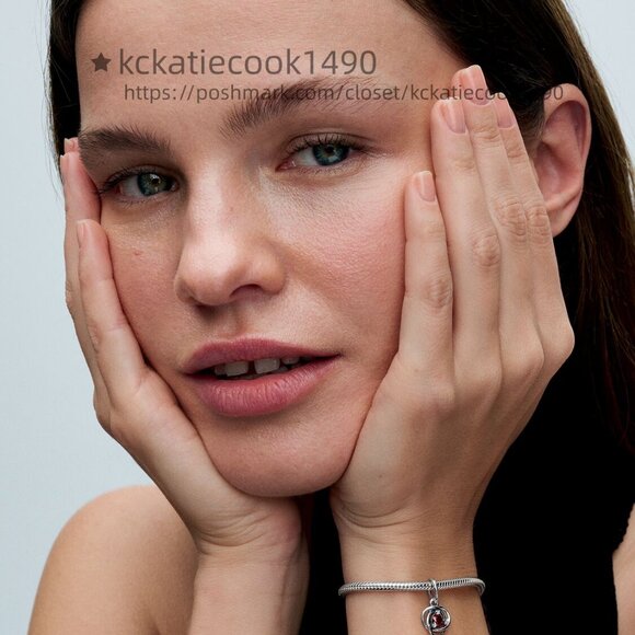 Pandora Red Eternity Circle Dangle Charm - Picture 4 of 5